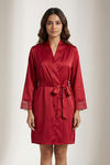 Zivame Luxe Satin 5 Pc Sleep Set - Scarlet Sag — thumbnail 3